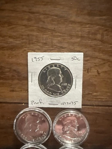 Franklin Proof Coins 6@1955,4 @1954,4@1953,2@ 1952,1@1950,,2@ 1949,3@1956,