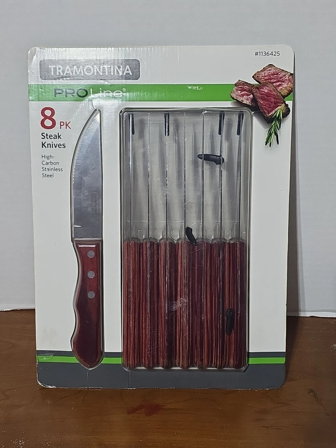Tramontina ProLine Steak Knives, High-CarbonStainless Steel, 8 Pieces D