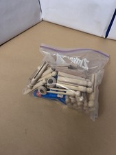 VTG Wooden Clothes clips various in gallon ziploc bag