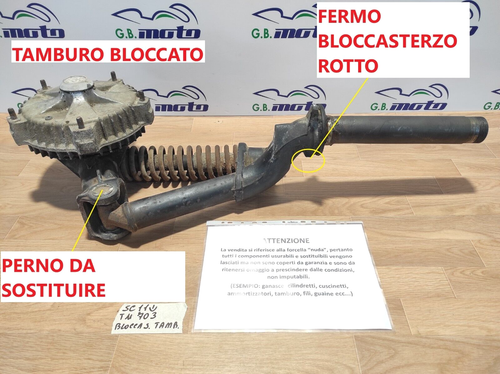 CON DIFETTI, VEDI FOTO- Forcella Anteriore PIAGGIO APE TM 602 703 - Foto 7