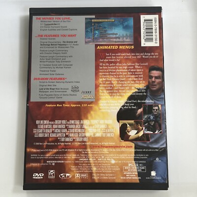 Frequency (DVD, 2000) Dennis Quaid Jim Caviezel Thriller Movie