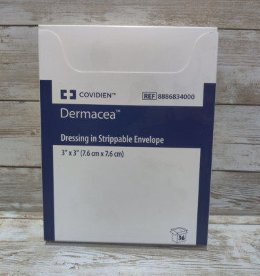 Covidien Dermacea Dressing in Strippable Envelope Box-36 *See Date* Size: 3''x 3''