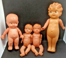 VTG 1920s Kewpie Doll LOT  IRWIN  Celluloid Flapper Dolls; 4", 6 "  9 inches
