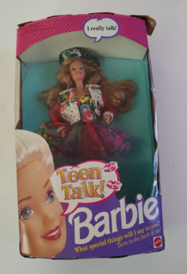 TEEN TALK BARBIE Mattel English Speaking Redhead 1991 NIB | eBay