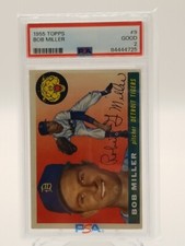 1955 Topps Bob Miller # 9 - PSA 2 - Detroit Tigers