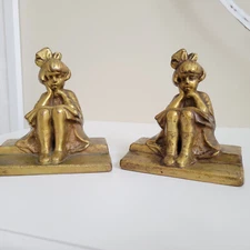 Antique Weidlich Brothers bronzed bookends