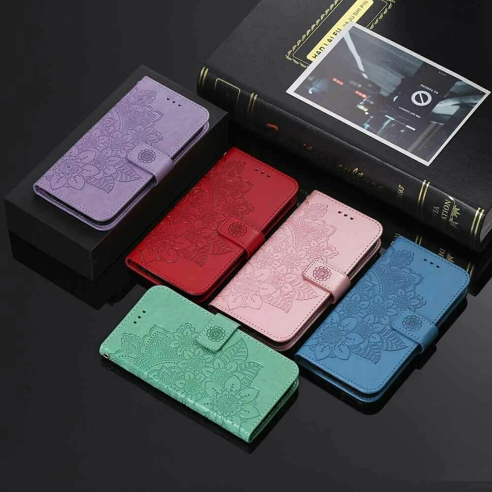 For iPhone 11 12 Pro Max XR SE 6s 7 8 Wallet Card Holder Flip Leather Case Cover - Image 2 of 4