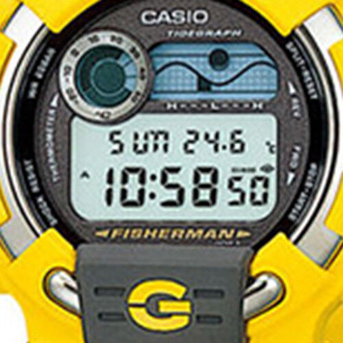 MINT RARE '98 Casio G-Shock FISHERMAN MEN IN YELLOW