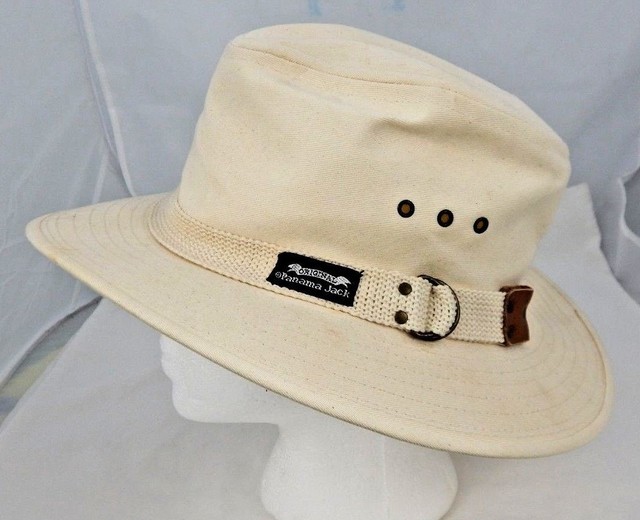 Original Panama Jack Men's Canvas Hat Sz M Made in USA eBay
