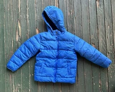 SWISS TECH Winter Coat Puffer Jacket Blue Hooded Fleece Lined YouthSize Medium