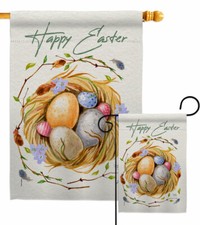 Easter Nest Garden Flag Spring Decorative Gift Yard House Banner