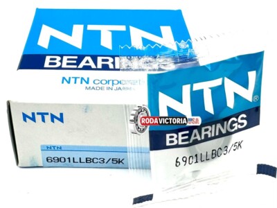 NTN JAPAN 6901 LLB/5K DEEP GROOVE BALL BEARINGS, RUBBER SEALED 12x24x6 mm