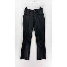 VINTAGE WILSON LEATHER MAXIMA Pants Womens 4 Black Straight Leg 5 Pocket