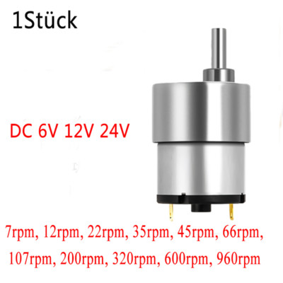 DC 6V 12V 24V Reduzierung Getriebemotor 7RPM- 960RPM Große Drehmoment JGB37-520