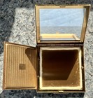 Vintage Elgin American Gold Tone Square Compact Mirror w/Pouch & Box. 1950’s Exc — photo 6