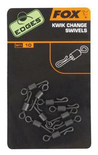 Fox Edges Kwik Change Swivels Size 7 x 10 schnellwechsel Wirbel CAC485 PVA Bag