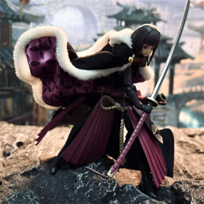 Handmade Custom Black Wired Cape For Figma Wandering Warrior Figure（Only Cape）