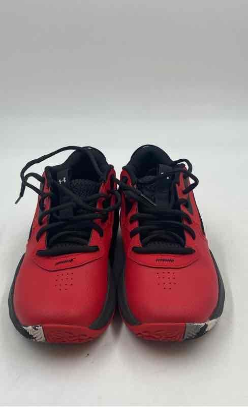 Under Armour Boys Lockdown 6 3025617-600 Red Black Lace-Up Sneaker Shoes Size 4Y