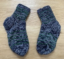 5  Kids Thick Wool Socks Boot Liners Hand Knit Winter Warm Toddler Children Gray