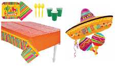 Cinco De Mayo Fiesta Party Supplies - Serves 16 - Includes Plates, Napkins, Cups
