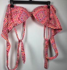 Shade  Shore Woman's 38B Multicolor Pink Bikini Top