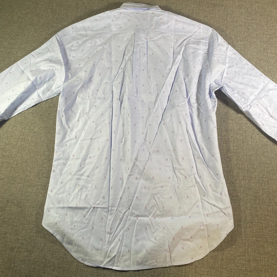 Camisa de vestir vintage a rayas Gitman Bros para hombre 15 azul manga larga hecha en EE. UU. Foto 2 de 4