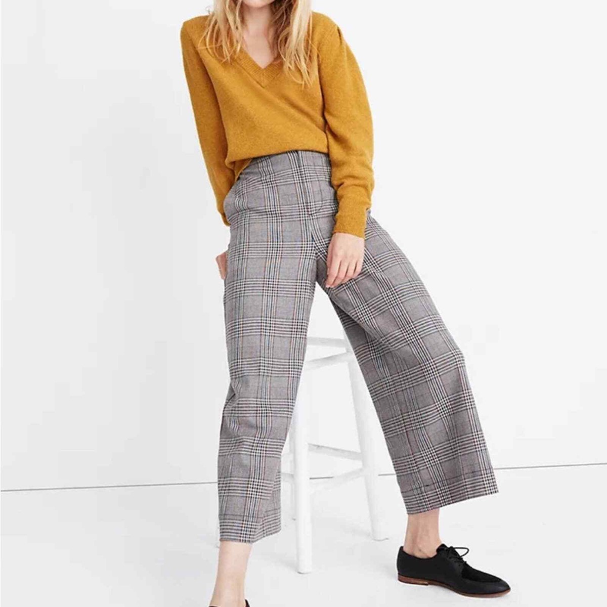 Madewell Huston Pull-On Pants in Menswear Plaid