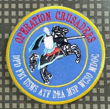 Operation Crusaders DPD FBI USMS ATF DEA MSP WCSO MDOC Patch Repro New A115
