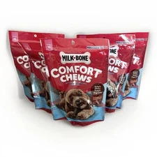 Milk-Bone Comfort Chews, Dog Chews with Unique Chewy Texture,  Real Beef 5 packs