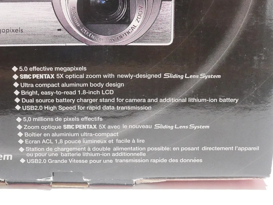 Pentax Optio SV 5.0MP Digital Camera Silver Tested W/ Battery, Charger READ - Image 3 of 4