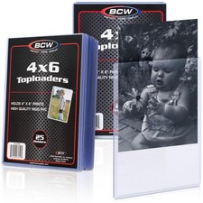 4x6 Photo Postcard Topload Holders 50 Pack BlueTinted Rigid Plastic