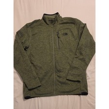 The North Face Olive Green Heather Zip-Up Fleece
