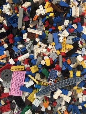 LEGO 5 lbs Pounds Random Parts Pieces Building Plates Blocks Bulk Lot Clean
