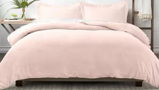 Ultra Soft Hypoallergenic Comforter Set, Pink Solid, Machine Wash, Shams Bedroom