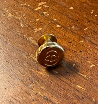 Vintage Gucci Gold Colored Metal Hardware Stud