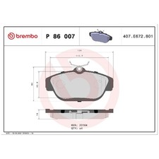 Satz Bremsbeläge Bremsklötze vorne für Volvo 940 944 945 2 960 964 965 | 6258