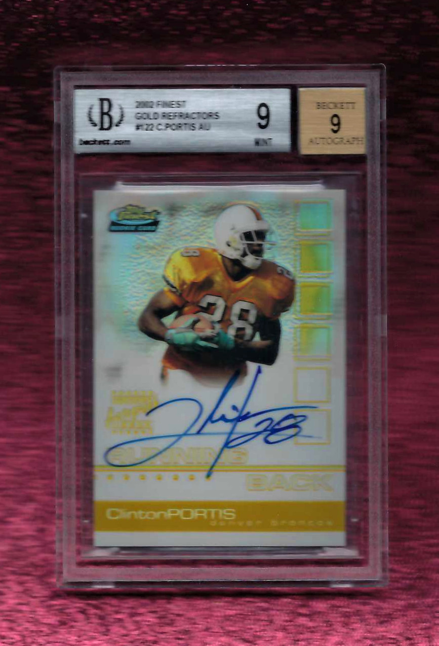 Clinton Portis Finest #122 Gold Refractor