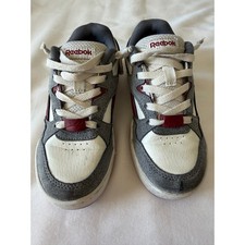 Reebok Court Advance Kids White Grey Burgundy Sneakers 12K 30154YCVR