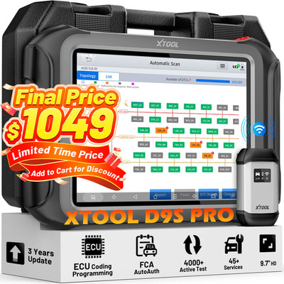 XTOOL D9S PRO Auto Diagnostic Bi-Directional Tool Scanner ECU Key Programming