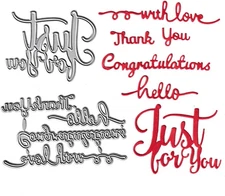 Just for You Thank You Cutting Dies, Blessing Words Congratulations Die Cuts Met