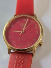 Vintage Guess Wrist watch Red Strap 1986 Japan Quartz