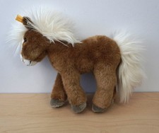 Steiff 13" Brown White Horse Pony Plush Toy Button in Ear