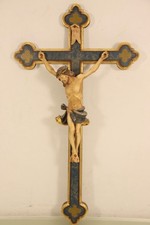 Fein geschnitztes Holz Kreuz Kruzifix Jesus am Kreuz