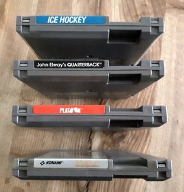 Nintendo NES Cartridges: Platoon, Ice Hockey, Elway's Quarterback, Nicklaus Golf