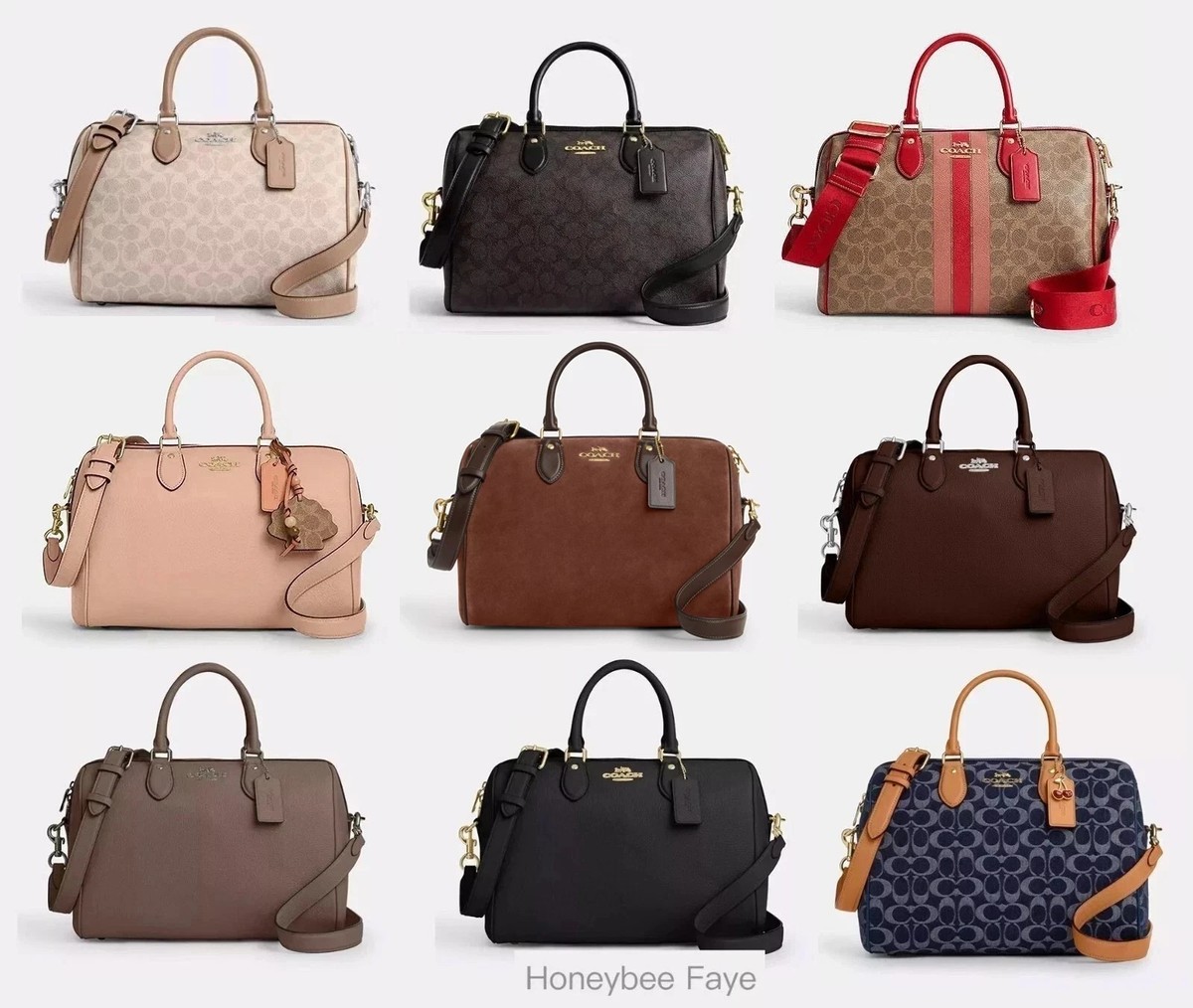 NWT Coach Rowan Large Satchel Bag In Signature Canvas CV960/CV959