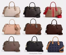 NWT Coach Rowan Large Satchel Bag In Signature Canvas CV960/CV959