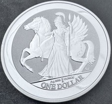 2017 British Virgin Islands 1 oz  Pegasus Reverse Proof .999 Fine Silver Dollar 