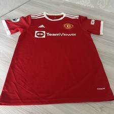 AUTHENTIC Manchester United 21/22 Football Shirt Jersey Ronaldo Large Adidas