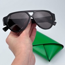 Bottega Veneta Women Sunglasses Black Grey Pilot BV1318S 001 BRAND NEW