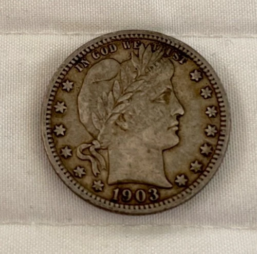 1903 O Barber Quarter - Rare Date - Beautiful AU Details!!!!